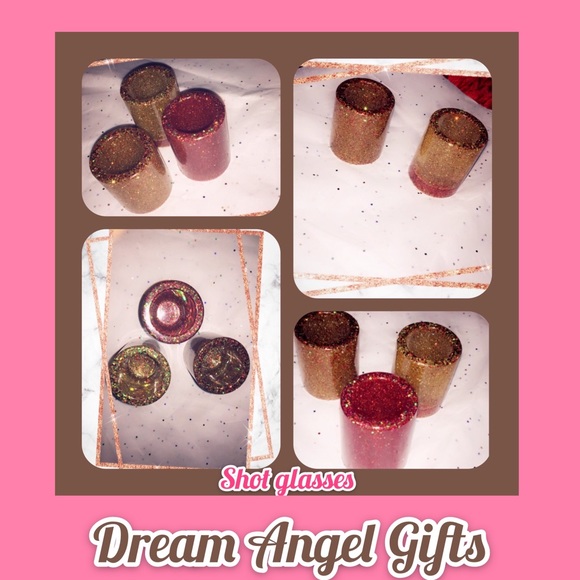 3pc Glitter shot glasses - Picture 1 of 1